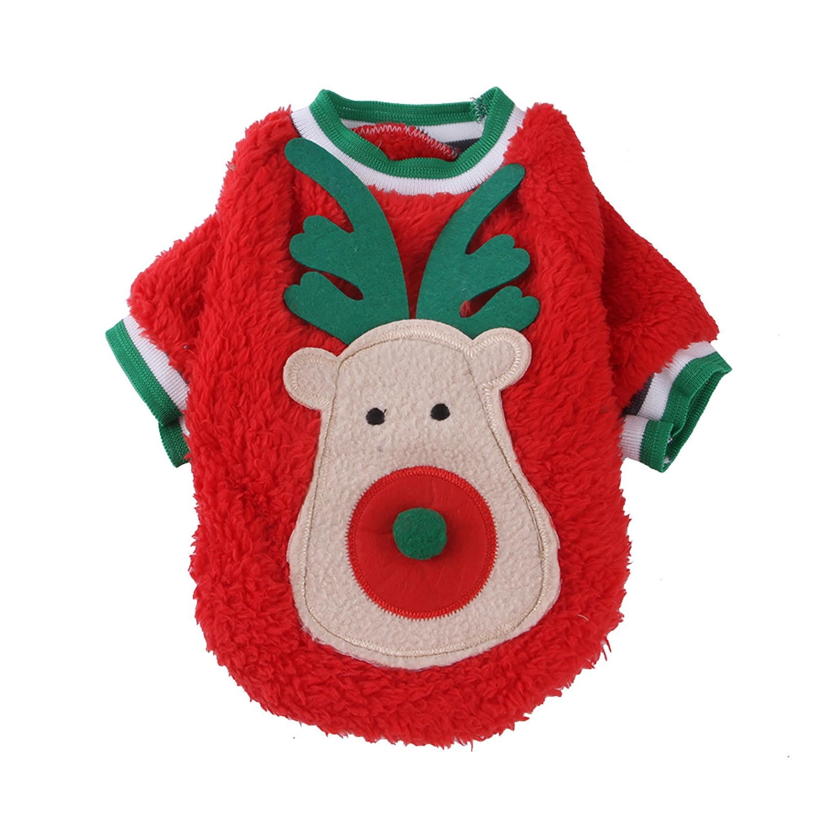 Dog Funny Coral Dog Sweater Autumn And Winter Dog Go Out Christmas