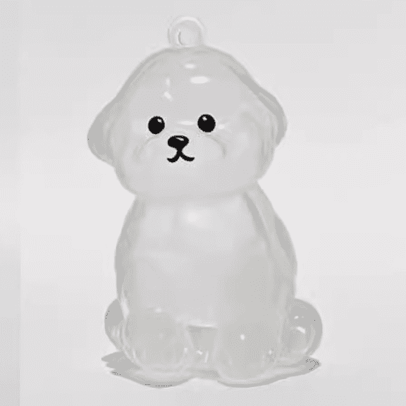 Dog Fur Memory Keychain Personalized Pet Keepsake Keychain Transparent Acrylic Shell Corgi Pomeranian Bulldog Dog Breed Keychain