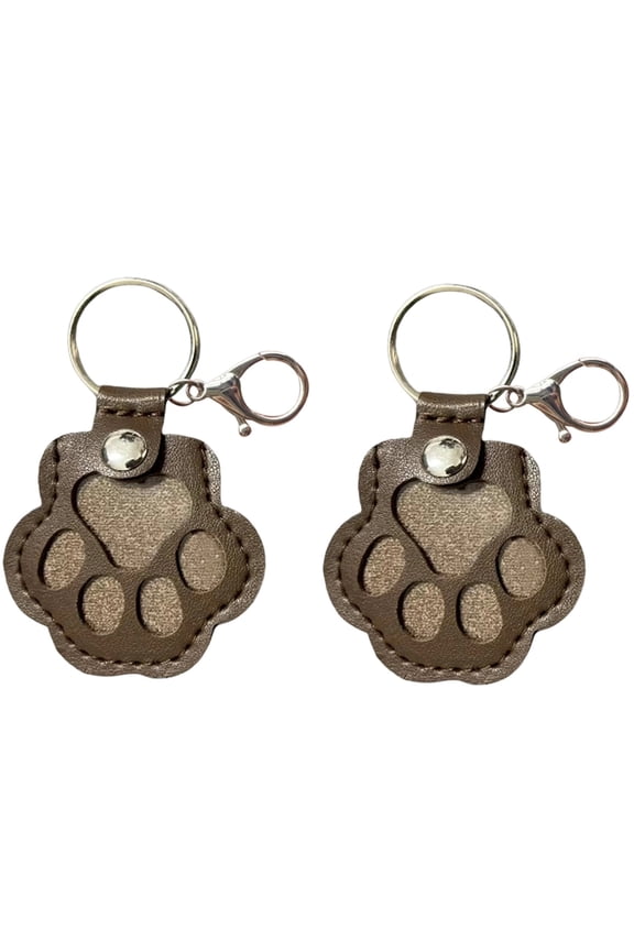 Dog Storage Keychain for Dog Cat Paw Shaped Keychain, Pet Hair Keepsake Keychains, Cute Leather Paw Keychains, Pet Memorial Gifts for Bag Purse Paw Charm Key Holder