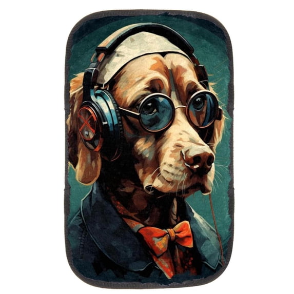 Dog Furry Printed Armrest Cover 12.5x8.2 Inch Soft Comfortable Car Armrest Mat Accessories
