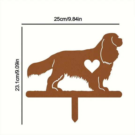 Dog Garden Stake: Enhance Your Outdoor Areas with This Iron Art, Perfect for Pet Commemoration and Garden Beauty