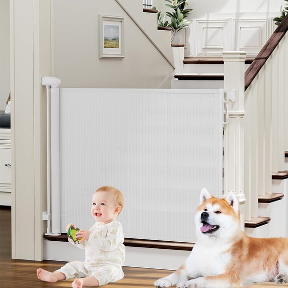 Dog Gate - Extends to 72" Wide, 34" Tall, for Stairs, Doorways, Hallways & Outdoor Use