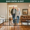 thumbnail image 1 of Dog Gate Extra Wide Designed for Indoor Use, Adjustable Width Up to 183-inch Wide (24" H 8 Wire Panels for Puppies and Small Dogs), Black, 1 of 6