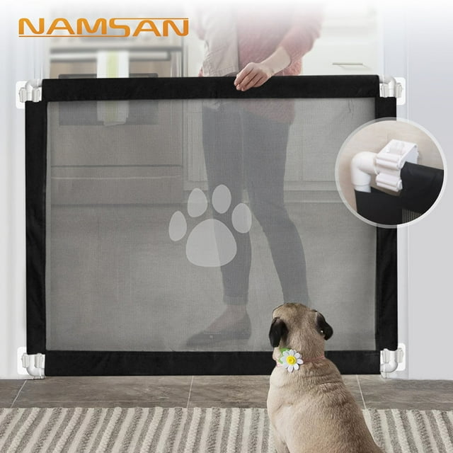 Dog Gate Pet Gate Indoor Outdoor Easily Install Portable Mesh Baby Gate
