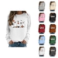 thumbnail image 1 of Dog Ghost Halloween Sweatshirts for Women 2025 Long Sleeve Crewneck Cute Dog Pumpkin Graphic Sweatshirt Pullover Tops, 1 of 5
