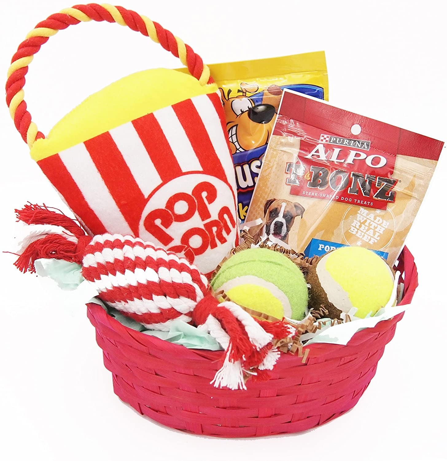 Dog Gift Basket Treats Crewing Toy Holiday Set