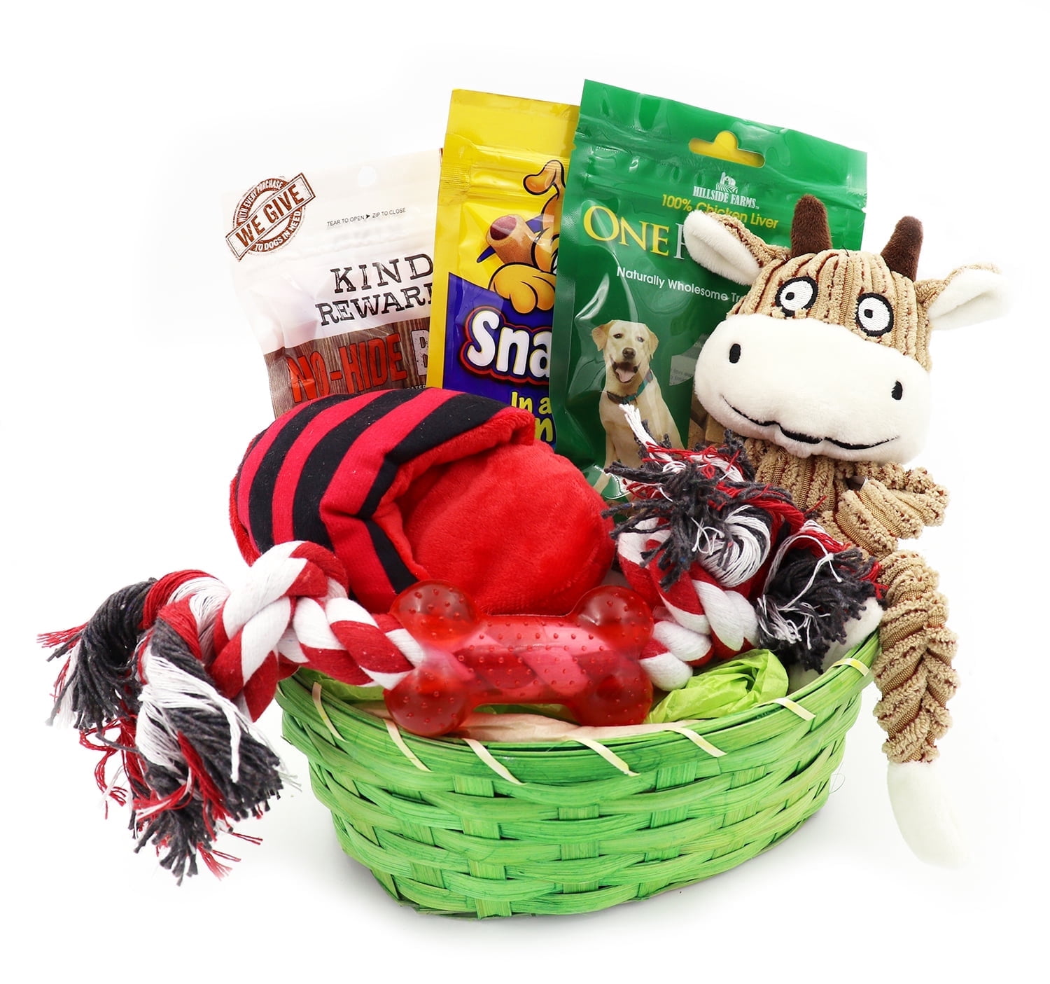 Dog Gift Basket with Treats Crewing Toy Holiday Set DGB02