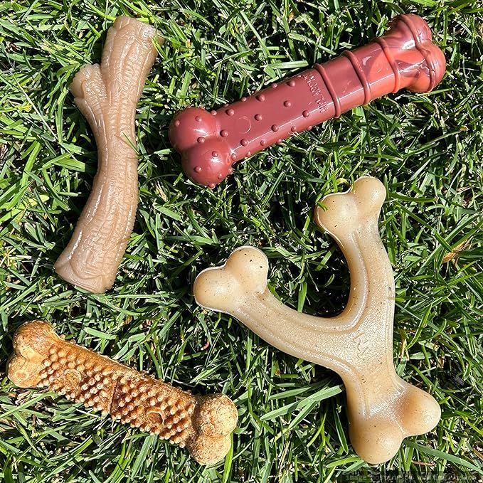 Dog Gift Box for Large Dogs 3 Strong Chew Toys and 1 Dog Treat