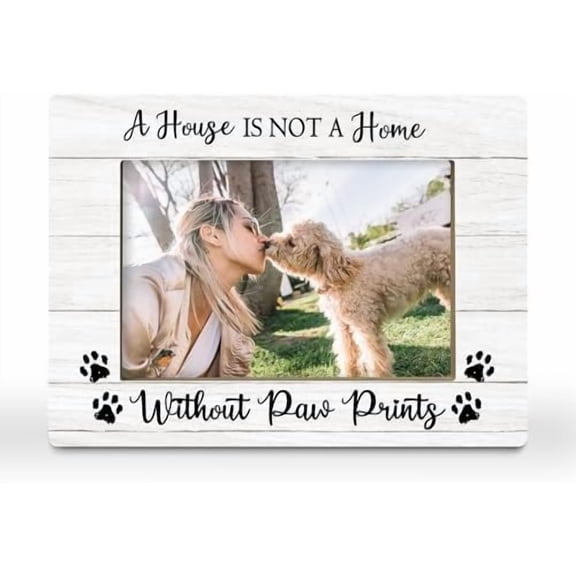 Dog Gifts Picture Frame, Dogs Lovers Gift for Women, Dog Mom Mothers Gifts, Puppy Themed Gift for New Owners Photo Frame 4x6 Horizontal Photo for Tabletop Display