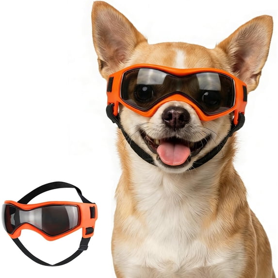 Dog Goggles, Anti-UV Windproof, Eye Protection for Extra Small Dogs, Riding Hiking