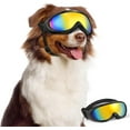 thumbnail image 1 of Lewondr Dog Sunglasses，Dog Goggles Medium Large Breed with Adjustable Straps and Soft Sponge Pad, UV/Wind/Dust/Fog/Snow Dog Eye Protection Sunglasses for Outdoor Driving Riding, Black, 1 of 7