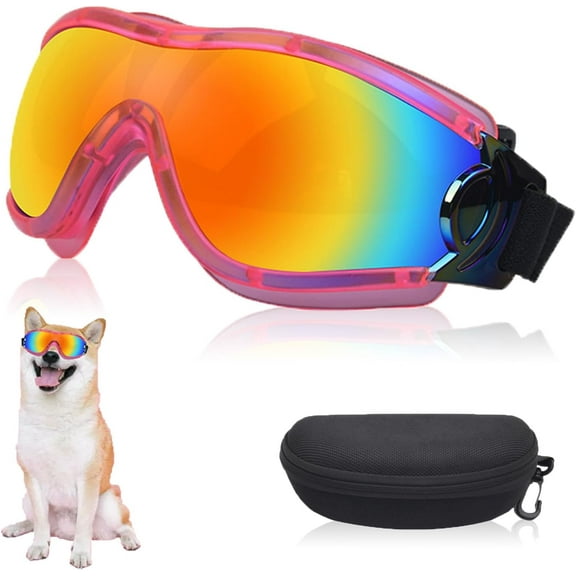Dog Goggles Sunglasses Waterproof with Adjustable Strap for Medium to Large Dog