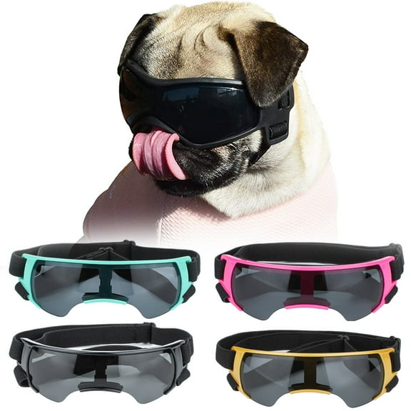 Dog Goggles for Small Dog - UV Protection Adjustable Strap Doggy Sungalsses, Easy Wear Windproof Motorcycle Puppy Glasses for Small/Medium Puppy Dogs