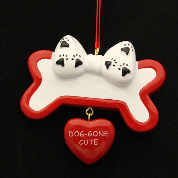 Dog Gone Bone Personalized Christmas Ornament , Pet Christmas Ornament, Christmas Decoration for Tree, Christmas Tree Ornament
