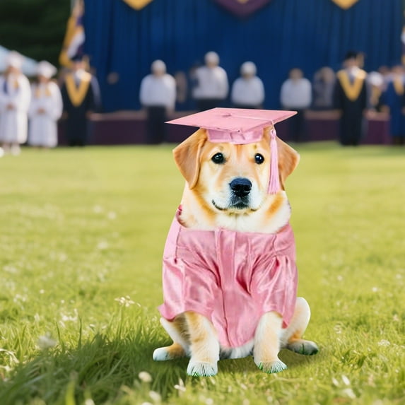 Dog Graduation Cap and Gown 2026 Washable Pet Graduation for Dog Cat Shirt and Hat
