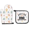 thumbnail image 1 of Dog Grandma Gifts Oven Mitts and Pot Holders Sets, Gifts for Dog Grandma, Dog Paw Kitchen Decor Accessories Sets, World’s Best Dog Grandma Heat Resistant Oven Glove Potholders for Kitchen, 1 of 6
