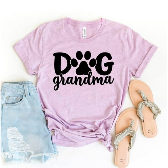 Dog Grandma T-shirt Fur Granny Shirt Grandparents Tshirt Animal Lover Gift Paw Owner Shirts Women's Pet Tee Breed Top
