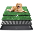 thumbnail image 1 of Dog Grass Pad with Tray,35x23in Dogs Potty Tray with 2-Pack Upgraded Replacement Artificial Grass,Dog Litter Box for Pet Training,Indoor Portable Pottys Pet Toilet, 1 of 6
