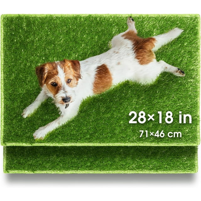 Dog Grass Pads 28"×18", Puppy Turf Training Pads, Easy To Clean With