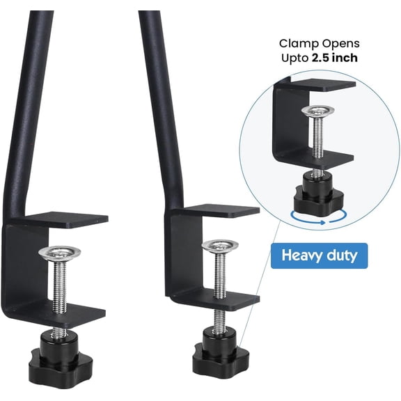 Dog Grooming Arm, Adjustable Pet Grooming Arm with Clamp for Small and Medium Dogs,Grooming and No Sit Haunch Holder (Black, 42" H Arm + Heavy Duty Double Clamp + Hammock)