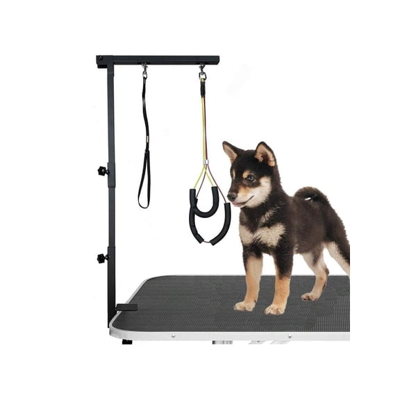 Dog Grooming Arm With Clamp, 36" Dog Grooming Table Arm Height Adjustable Two No Sit Haunch Holder Three Section Design Suitable For Medium, Small Dogs, And Cats