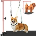 thumbnail image 1 of Dog Grooming Arm with Pet Grooming Hammock, 35" Pet Grooming Table Arm with Adjustable No Sit Haunch Holders, Dog Grooming Stand with Loop Noose for Small and Medium Pets, Pink, 1 of 18