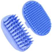 Dog Grooming Bath Brush, Pet Rubber Brush For Shower Scrubbing & Soothing Massage, Ideal for Long & Short Haired Dogs and Cats, Essential Puppy Grooming Accessories, 2 PACK [We Love Doodles]