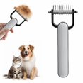 thumbnail image 1 of Dog Grooming Brush Undercoat Rake for Dogs & Cats, Extra-Wide Dog Grooming Brush & Deshedder Comb for Long Hair Practical, 1 of 5