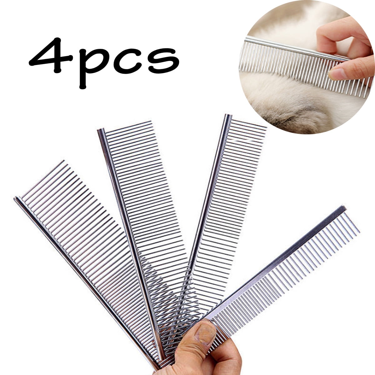 Dog Grooming Comb Metal Dog Combs with Rounded Ends