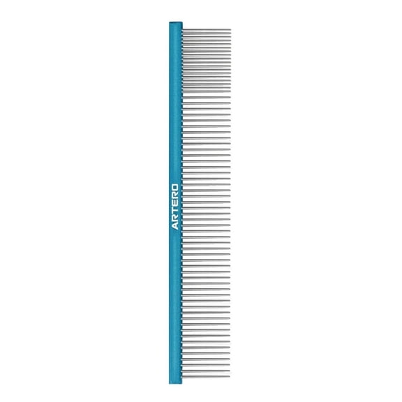 Dog Grooming Greyhound Style Combs Versatile Giant Rust Resistant Chrome Tooth (Turquoise)