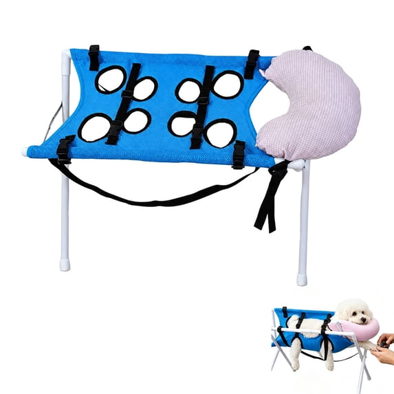 Dog Grooming Hammock - Foldable Pet Wash Sling, Portable Grooming Stand,Pet Restraint Hammock, Nail Care Hammock For Small Medium Pets Puppies Cats Home Salon Nail Trimming Ear