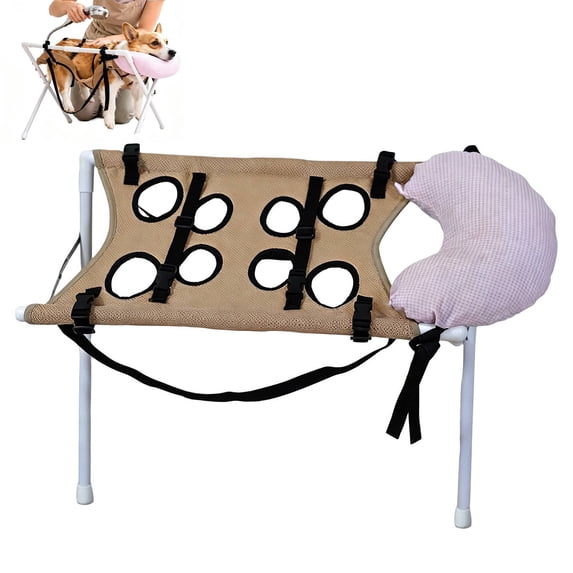 Dog Grooming Hammock - Foldable Pet Wash Sling, Portable Grooming Stand,Pet Restraint Hammock, Nail Care Hammock For Small Medium Pets Puppies Cats Home Salon Nail Trimming Ear