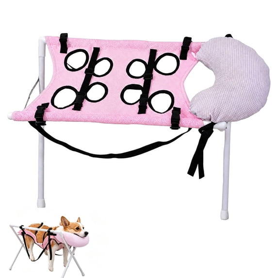 Dog Grooming Hammock - Foldable Pet Wash Sling, Portable Grooming Stand,Pet Restraint Hammock, Nail Care Hammock For Small Medium Pets Puppies Cats Home Salon Nail Trimming Ear