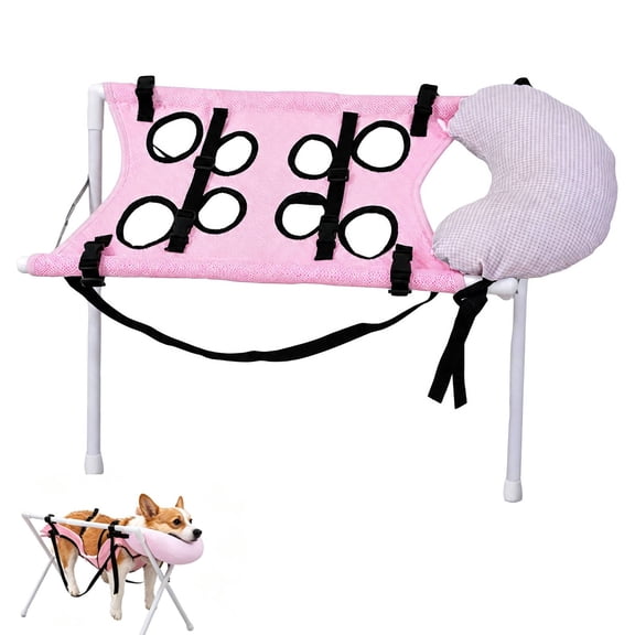 Dog Grooming Hammock - Foldable Pet Wash Sling, Portable Grooming Stand,Pet Restraint Hammock, Nail Care Hammock For Small Medium Pets Puppies Cats Home Salon Nail Trimming Ear
