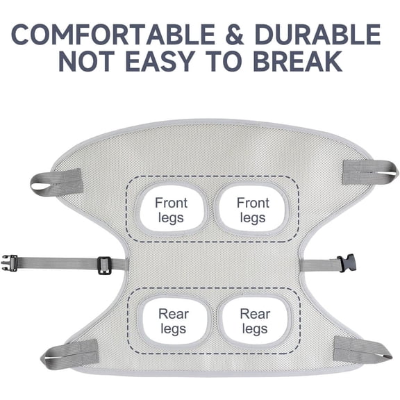 Dog Grooming Hammock Kit with Nail Clippers for Small Dogs - All-in-One Pet Restraint System