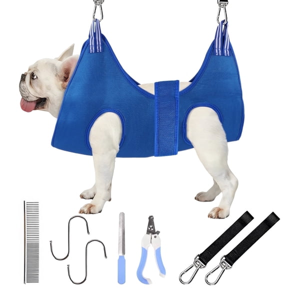 ZALALOVA Dog Grooming Hammock, Small Medium Dogs Hanging Harness Holder Hanger for Nail Clipping,Nail Trimming Hammock,Dog Sling Restraint for Claw Care