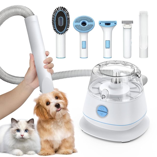 Dog Grooming Kit，Pet Cleaning Vacuum Cleaner，5 in 1 Dog Cleaning Kit