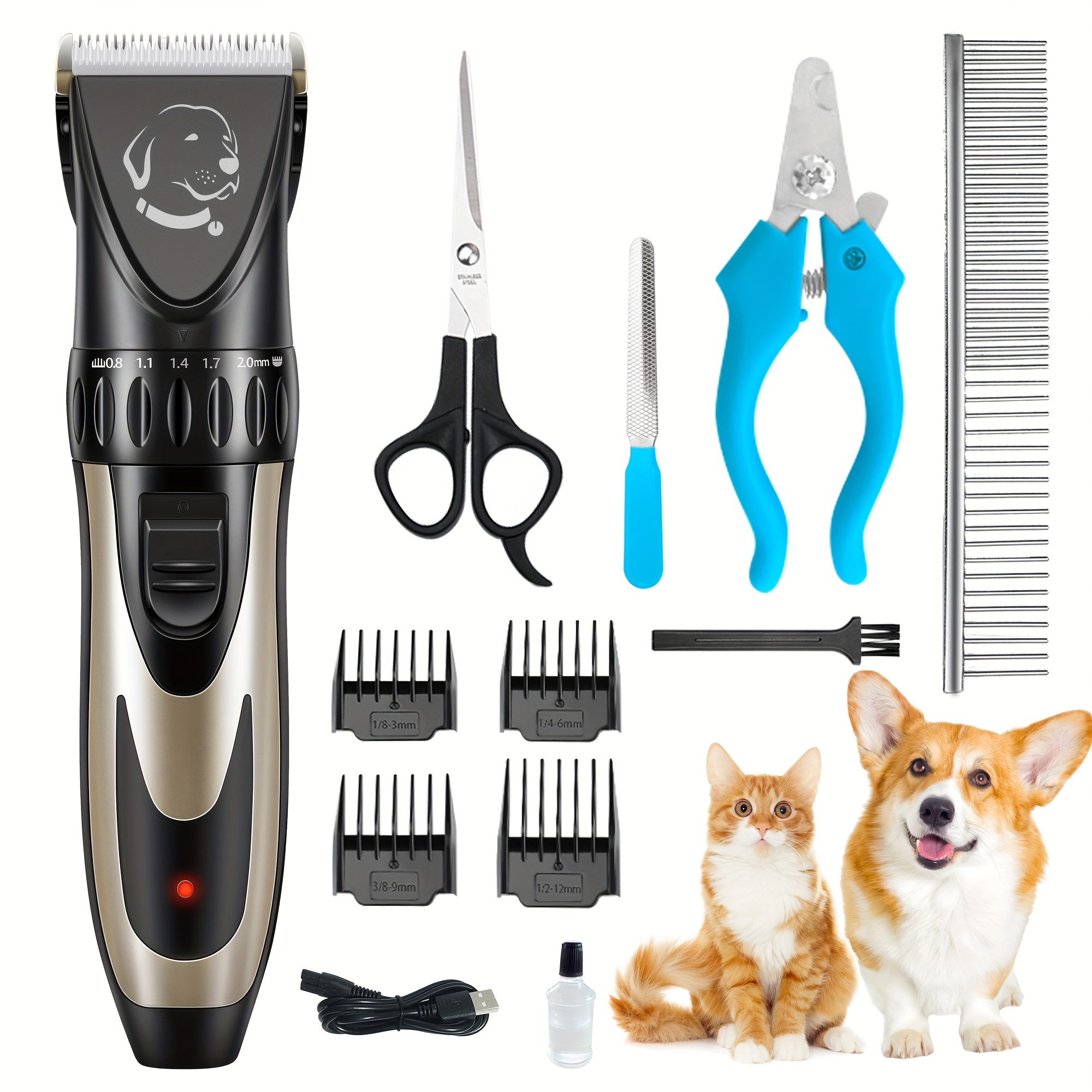 Dog Grooming Kits, Dog Hair Clippers For Thick Fur, Safe And Sharp