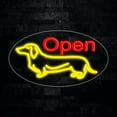 thumbnail image 1 of Dog Grooming Open LED Neon Sign 28"L x 16"H #34363, 1 of 3