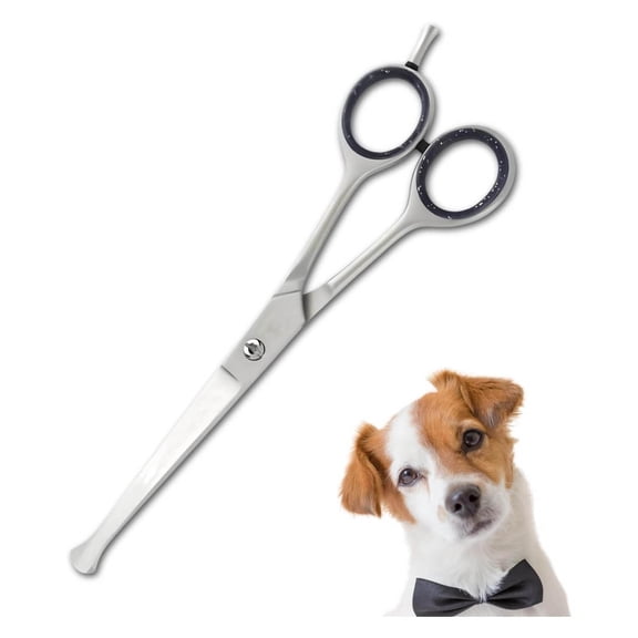 Dog Grooming Scissors, Hair Cutting Scissors, Straight for Pet and Saloon Use with Round Tip