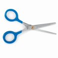 thumbnail image 1 of Dog Grooming Shears 36 Tooth Blending Thinning Scissors Blue Coated Handles 5", 1 of 7