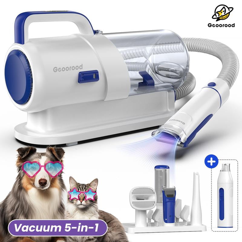 View of Dog Grooming Vacuum Kit, Pet Grooming Vacuum with Clipper Nail Grinder ...