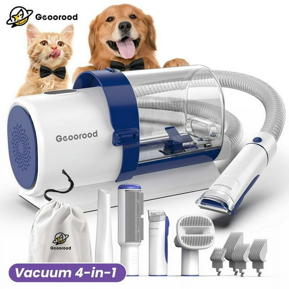 Dog Grooming Vacuum Kit, Pet Grooming Vacuum with Clipper Nail Grinder, 2.5L Dust Cup Dog deshedding Vacuum Brush with 4-6 Pet Grooming Tools for Shedding Pet Hair, Professional Pet Grooming