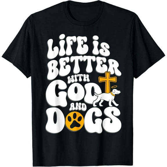 Dog Groovy T-ShirtMen and women, Black T-shirt, size: Extra large