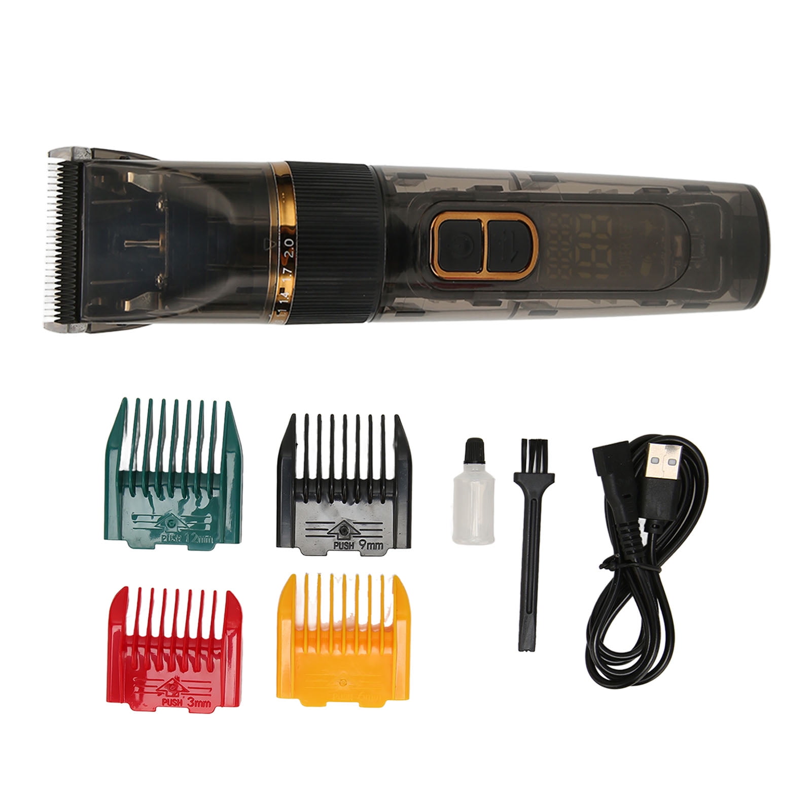 Dog Hair Clippers 3 Speed Regulation IPX7 Waterproof Electric Pet Hair Trimmer with LED Smart