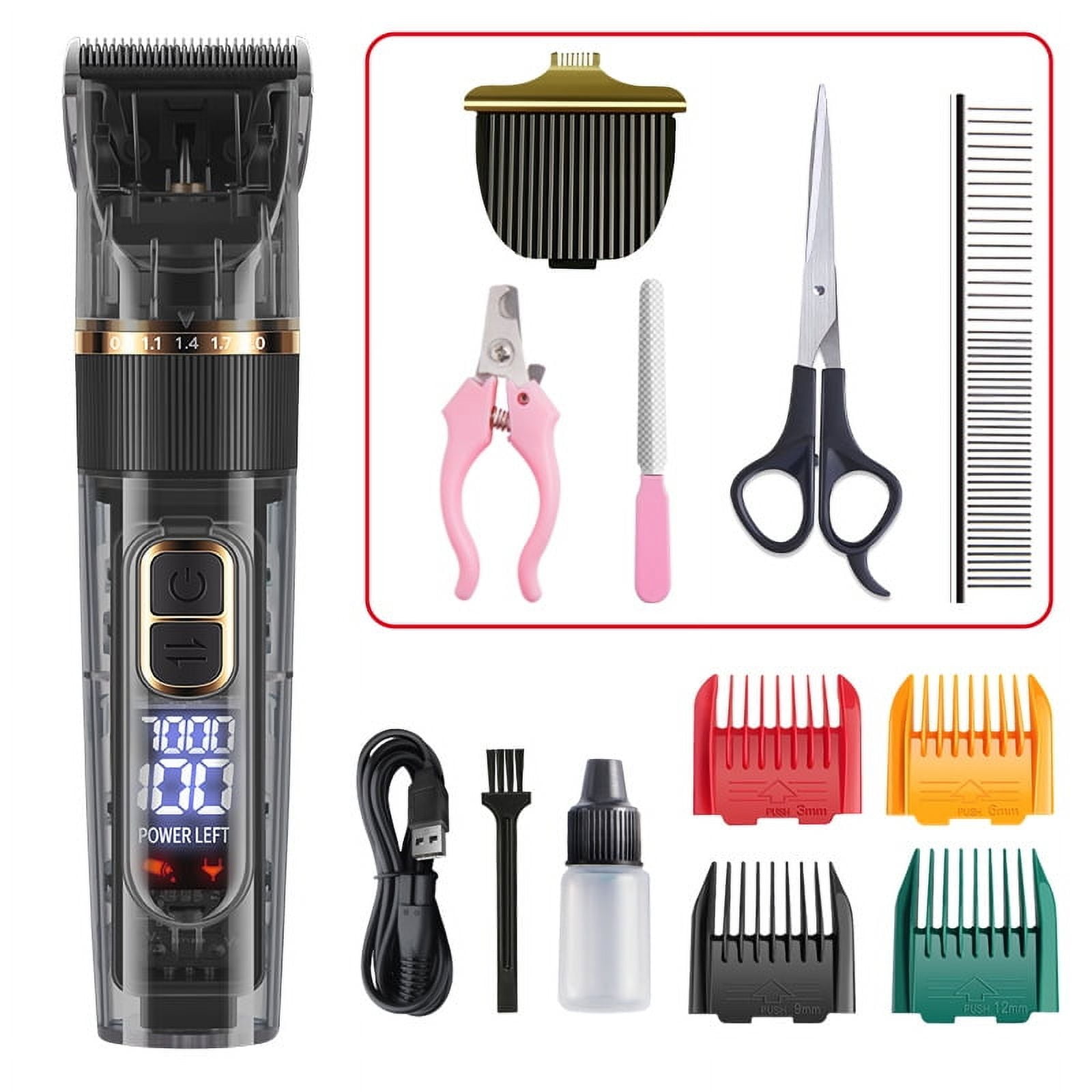 Curly Hair Clippers For Dogs Reference: Dog Hair Clippers Dog Grooming Clippers Kit With Led Display