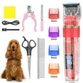 thumbnail image 1 of Dog Hair Clippers, USB Rechargeable Cordless Dog Grooming Clippers Kit with LED Display, Low Noise Heavy Duty Pet Hair Shaver Trimmers Set IPX7 Waterproof for Dogs Cats Thick Coats, 1 of 8