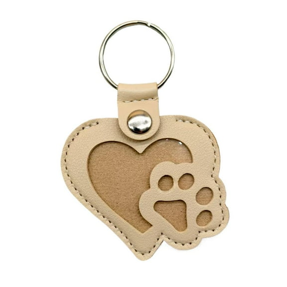 Dog Hair Collector Keychain Charm Memorial Storage Box, Pet Memorial Gifts, Cat Memory Collector, Heart Paw Shape Pet Fur Keepsake Keyring for Collecting Hair With Snap Button