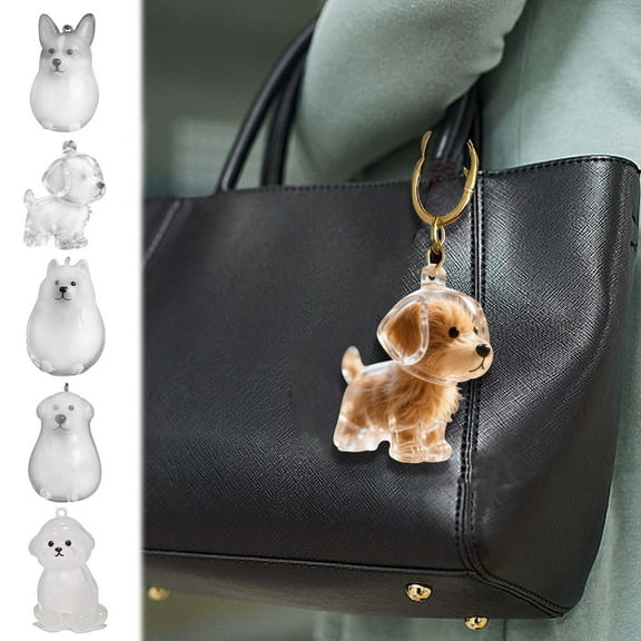 Dog Hair Collector Keychain, Dog Hair Keepsake, Pet Hair Keepsake, Pet Hair Memorial Keepsake, Collecting Cats and Dogs Hair Pendant Transparent DIY Pet Furs Collection Keyrings