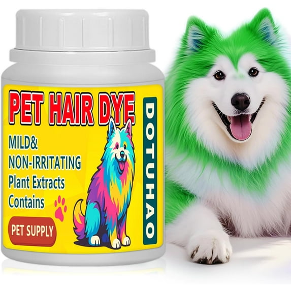 Dog Hair Dye, Hot Pink Color Pet Hair Dye, Pet Safe Dye, Dog Hair Coloring Agent, Fashionable DIY Pet Grooming Easy to Use Pet Hair Dye Permanent for Pet Grooming (Hot Pink,3.5 fl oz / 100 ml)